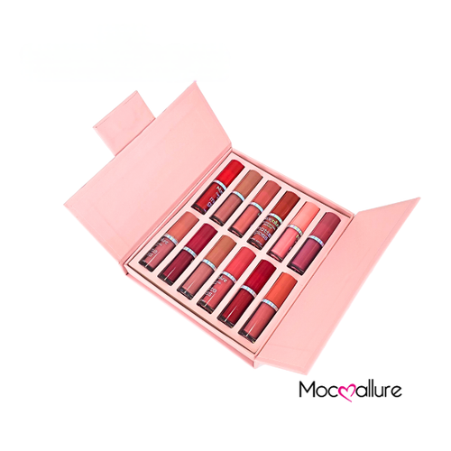 Matte Nude Lip Gloss Set – Lightweight Long-Lasting Velvet Finish (Light Shades)