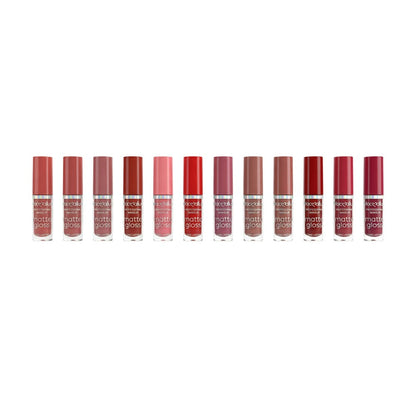 Matte Nude Lip Gloss Set – Lightweight Long-Lasting Velvet Finish (Light Shades)