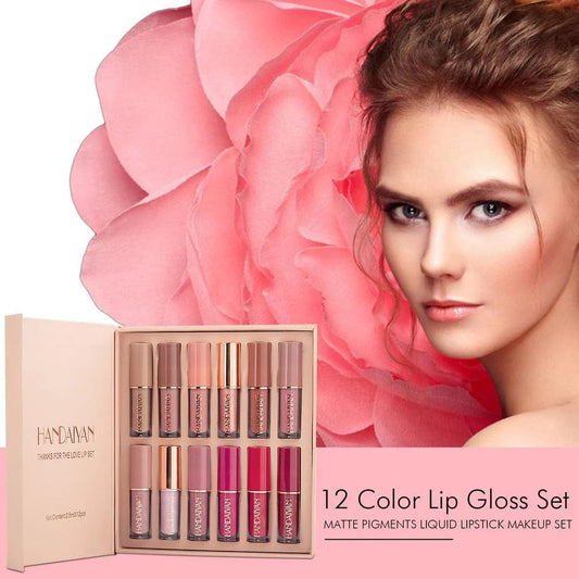 Handaiyan Matte 12 Pices Lip Gloss